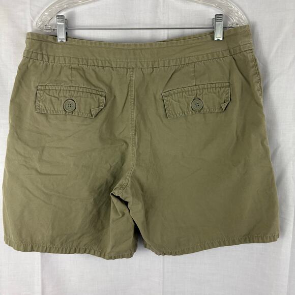 Old Navy Just Below Waist Chino Shorts Women's 14 Green Cotton - Picture 3 of 3